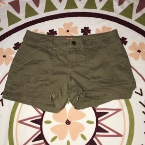 Green cargo shorts